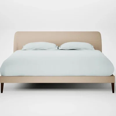 Heal's Heal's Wallis Bed Super King Smart Cotton Linen Rice Walnut Stained Feet