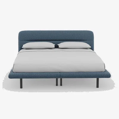 Heal's Heal's Gia Bed Super King Nova Boucle Oxford Blue Slats Black Feet