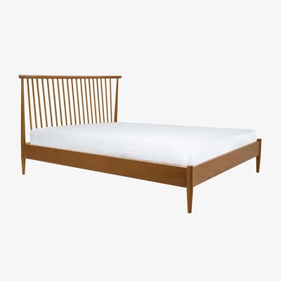 Heal's Ercol Salina Bed King Spindle Headboard Bed Vintage Ash