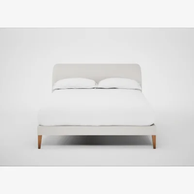 Heal's Heal's Wallis Bed Double Smart Velvet Forest Natural Oak Feet