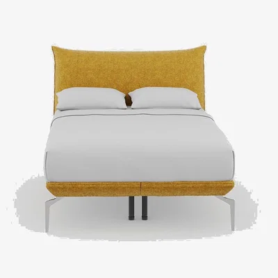 Heal's Heal's Aria Bed Double Nova Velluto Corn Box Sprung Chrome Feet