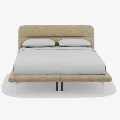 Heal's Heal's Gia Bed King Nova Velluto Almond Slats Chrome Feet