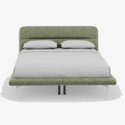 Heal's Heal's Gia Bed King Nova Velluto Bilbao Box Sprung Chrome Feet