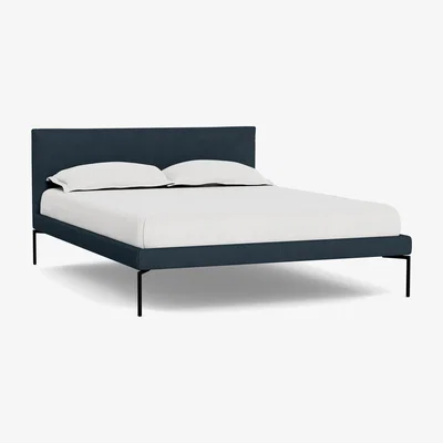 Heal's Heal's Matera Bed King Siena Cotton Deep Sea Black Feet