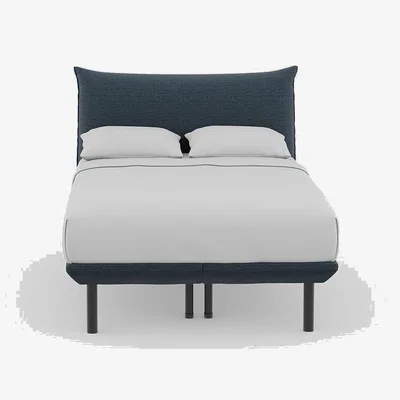 Heal's Heal's Aria Bed Double Siena Cotton Deep Sea Slats Black Feet