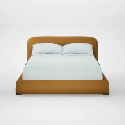 Heal's Heal's Nuvola Bed Double Smart Cotton Linen Sahara Black Feet