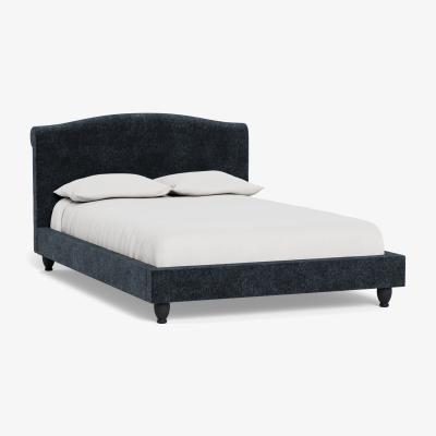 Heal's Heal's Devon King Bed Boucle Velvet Space Black Beech Feet