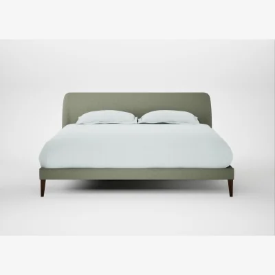 Heal's Heal's Wallis Bed Double Capelo Linen-Cotton Sesame Walnut Stained Feet