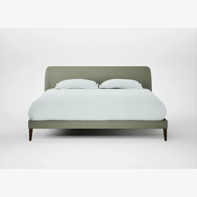 Heal's Heal's Wallis Bed Super King Capelo Linen-Cotton Sesame Natural Feet