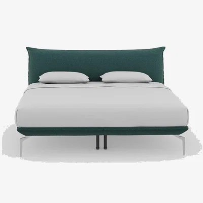 Heal's Heal's Aria Bed Super King Nova Boucle Panache Box Sprung Chrome Feet