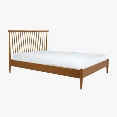 Heal's Ercol Salina Bed Double Spindle Headboard Bed Vintage Ash