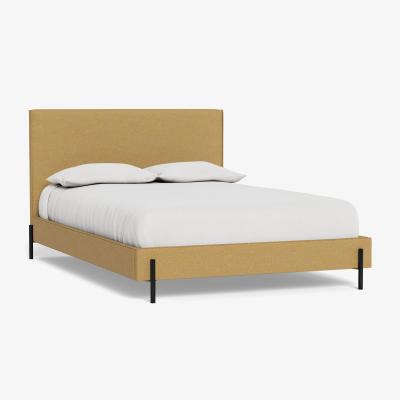 Heal's Heal's Tortona Super King Bed Boucle Tweed Citrine Black Feet