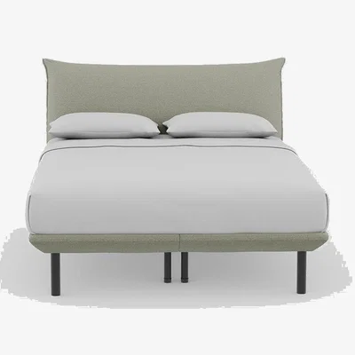 Heal's Heal's Aria Bed King Siena Cotton Pistachio Slats Black Feet
