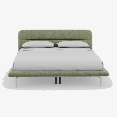 Heal's Heal's Gia Bed Super King Nova Velluto Bilbao Box Sprung Chrome Feet