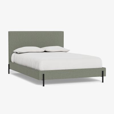 Heal's Heal's Tortona Double Bed Boucle Tweed Lapis Black Feet