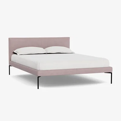 Heal's Heal's Matera Bed Super King Siena Cotton Dusky Pink Black Feet