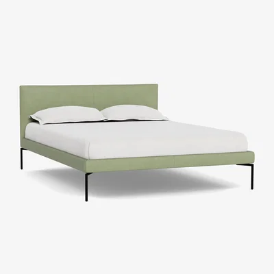 Heal's Heal's Matera Bed Super King Siena Cotton Pistachio Black Feet