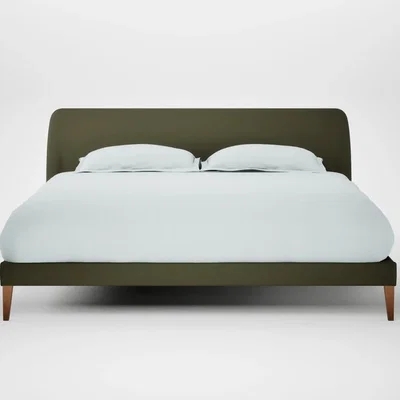 Heal's Heal's Wallis Bed Super King Smart Cotton Linen Myrtle Natural Feet
