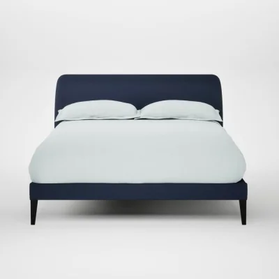 Heal's Heal's Wallis Bed Double Smart Cotton Linen Indigo Black Feet