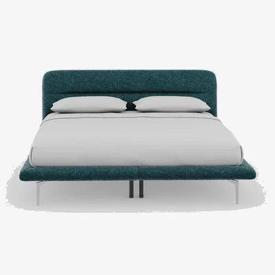 Heal's Heal's Gia Bed Super King Nova Velluto Bermuda Slats Chrome Feet