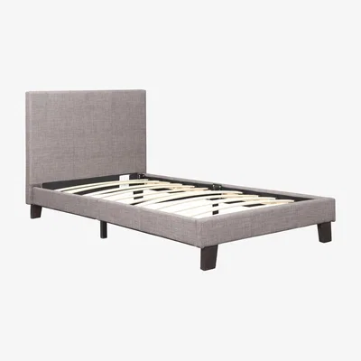 Homebase Bradwell Upholstered Single Bed Frame - Grey