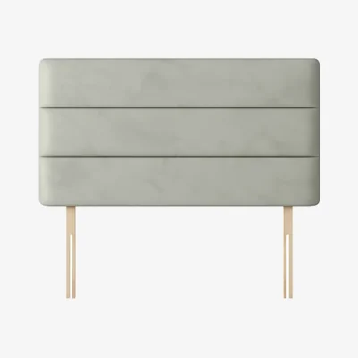 Happy Beds Cornell - King Size - Lined Headboard - Light Silver - Velvet - 5ft - Happy Beds