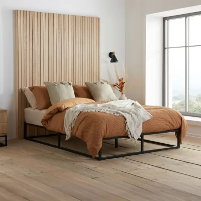 Happy Beds Soho - King Size - Low Foot-End - Black - Metal - 5ft - Happy Beds