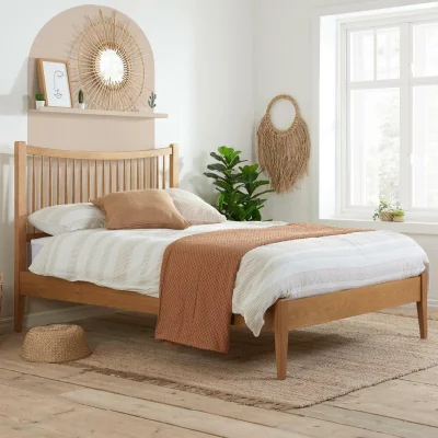 Happy Beds Berwick - King Size - Oak - Wood - 5ft - Happy Beds