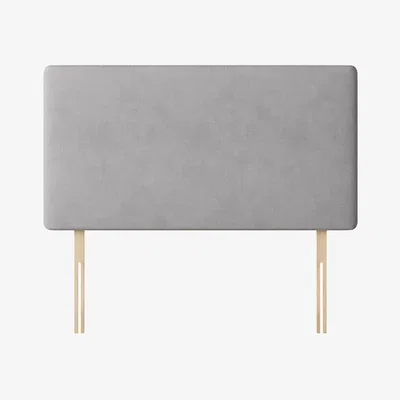 Happy Beds Cornell - Single - Plain Headboard - Light Grey - Fabric - 3ft - Happy Beds
