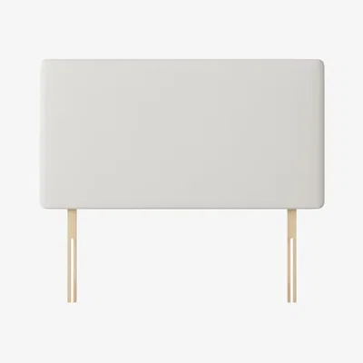 Happy Beds Cornell - Super King Size - Plain Headboard - White - Fabric - 6ft - Happy Beds