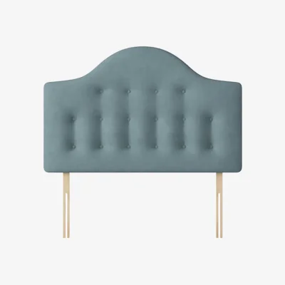 Happy Beds Victor - Small Single - Buttoned Headboard - Duck Egg Blue - Fabric - 2ft6 - Happy Beds