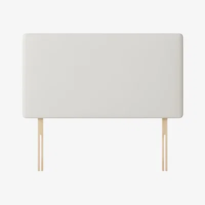 Happy Beds Cornell - Small Single - Plain Headboard - White - Fabric - 2ft6 - Happy Beds
