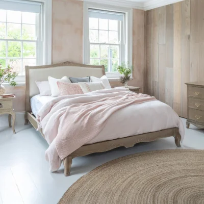 Happy Beds Camille - Super King Size - French Bed - Grey and White - Wooden - Low Foot-End - 6ft - Willis & Gambier - Happy Beds