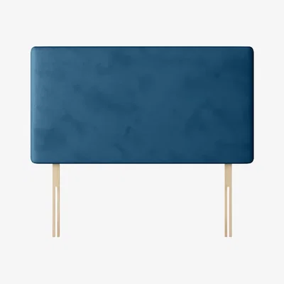 Happy Beds Cornell - Super King Size - Plain Headboard - Blue - Velvet - 6ft - Happy Beds