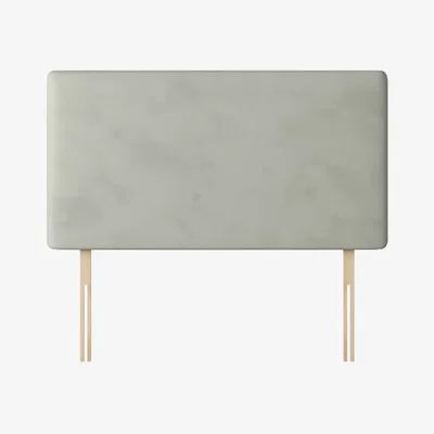 Happy Beds Cornell - Super King Size - Plain Headboard - Light Silver - Velvet - 6ft - Happy Beds