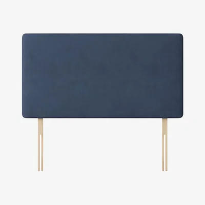 Happy Beds Cornell - Super King Size - Plain Headboard - Dark Blue - Fabric - 6ft - Happy Beds