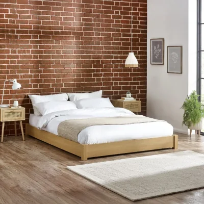 Happy Beds Marston – King Size – Platform Bed – Oak– Wooden – 5ft - Happy Beds