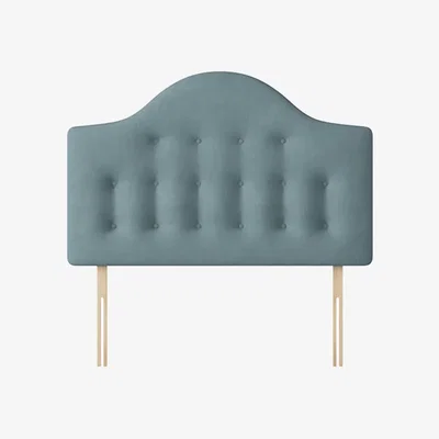Happy Beds Victor - Single - Buttoned Headboard - Duck Egg Blue - Fabric - 3ft - Happy Beds