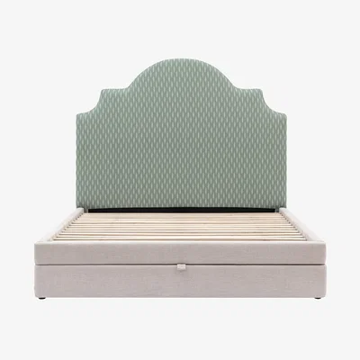 John Lewis Gallery Direct Wilbury Storage Bed Frame, King Size, Sage