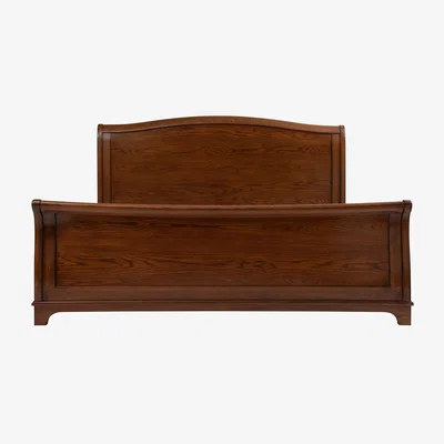 John Lewis Cotswold Winchcombe Sleigh Bed Frame, Super King Size, Dark Oak