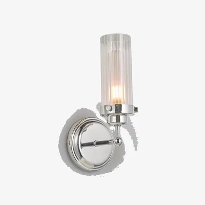John Lewis John Lewis Ribbed Glass Bathroom Wall Light