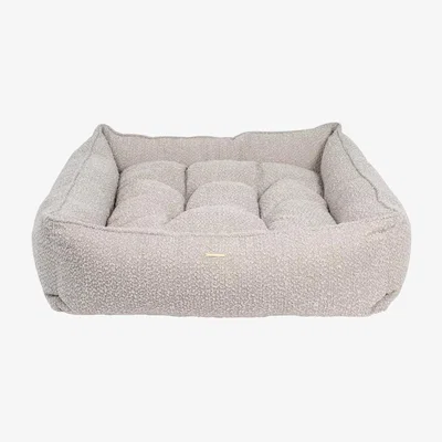 John Lewis Lords & Labradors Boucle Box Dog Bed, Mink