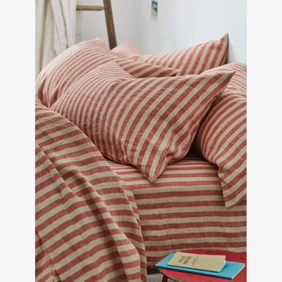 John Lewis Piglet in Bed Pembroke Stripe Linen Blend Bedding