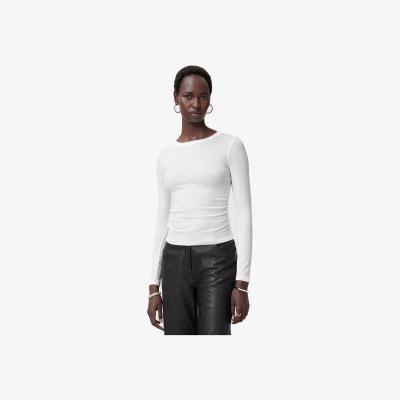 John Lewis AllSaints Bed Ruched Top, White
