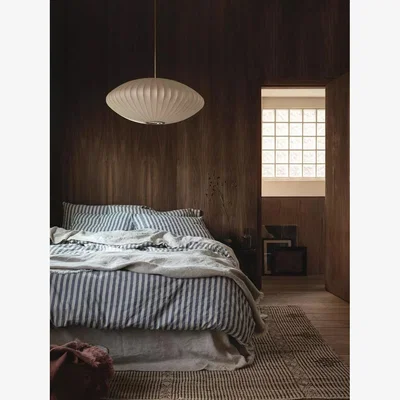 John Lewis Piglet in Bed Pembroke Stripe Linen Blend Bedding