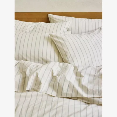 John Lewis Piglet in Bed Slumber Stripe Washed Cotton Bedding