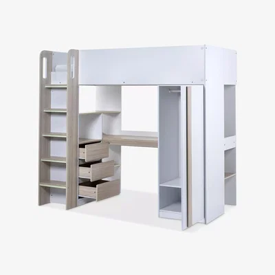 John Lewis Julian Bowen Ocean High Sleeper Bed Frame, Natural/White