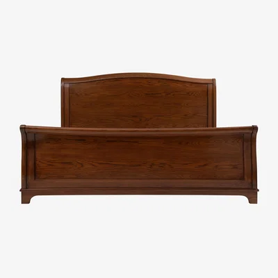 John Lewis Cotswold Winchcombe Sleigh Bed Frame, King Size, Dark Oak
