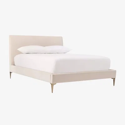 John Lewis west elm Andes Upholstered Bed Frame, Super King, Natural