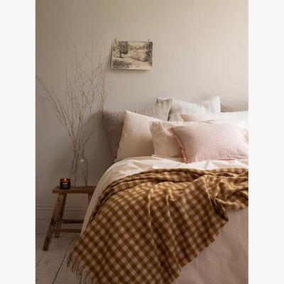 John Lewis Piglet in Bed Gingham Wool Blanket